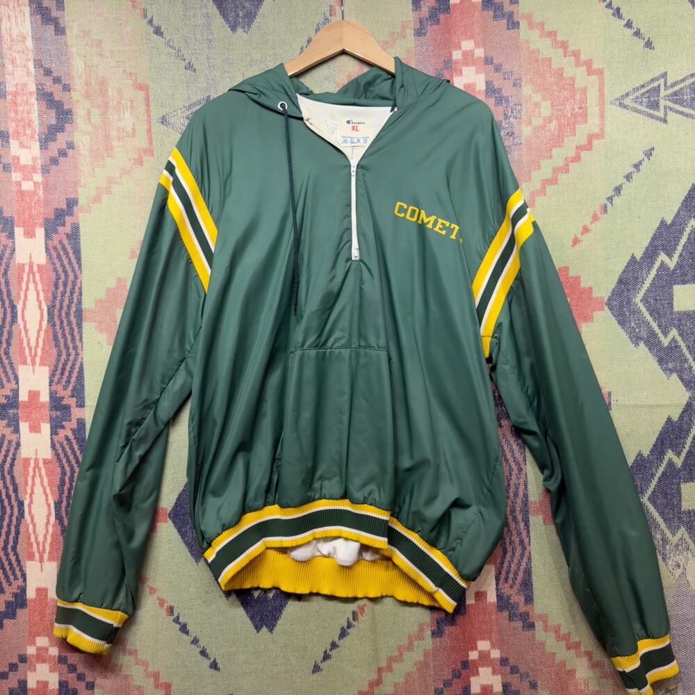 Champion Vintage Half  Zip Comets Windbreaker Jacket XL 80s